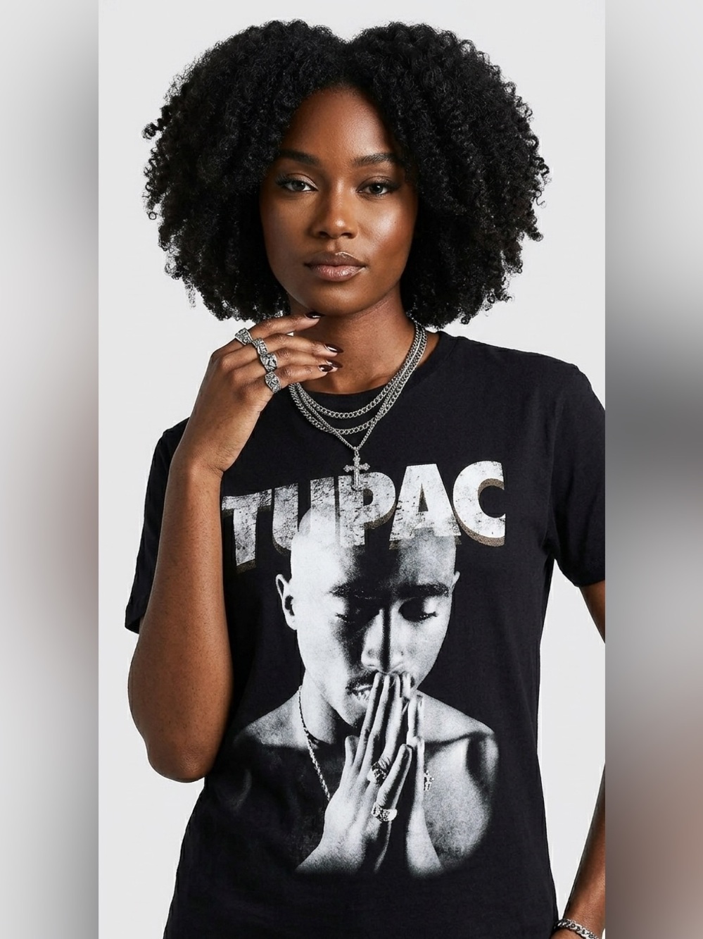 2PAC Tupac Shakur "Prayer" Portrait Graphic Tee - S